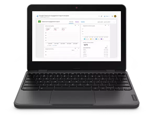 Lenovo Chromebook 100E 3rd Gen Laptop - 11.6", Intel Celeron N4500 - Renewed - A Grade