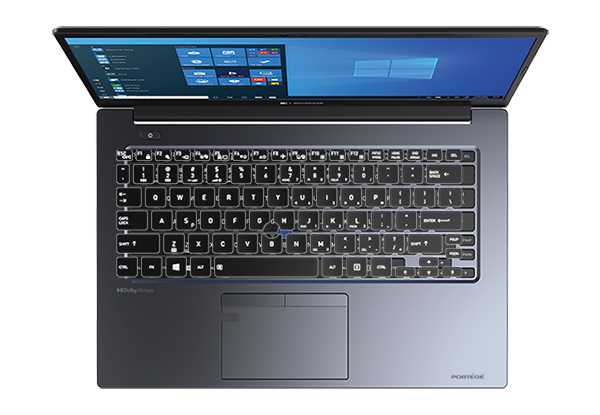 Renewed Portege X40 laptop with open screen and keyboard, Windows 10, ex-lease device